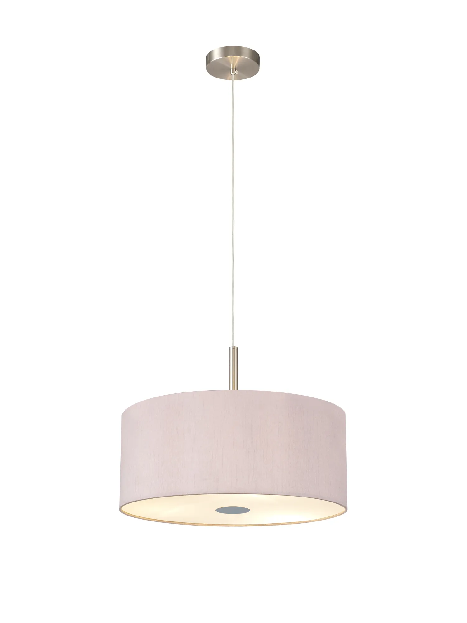 Baymont 40x18cm 3 Light Pendant Satin Nickel, Taupe/Halo Gold, Frosted Diffuser DK0435  Deco Baymont SN TA
